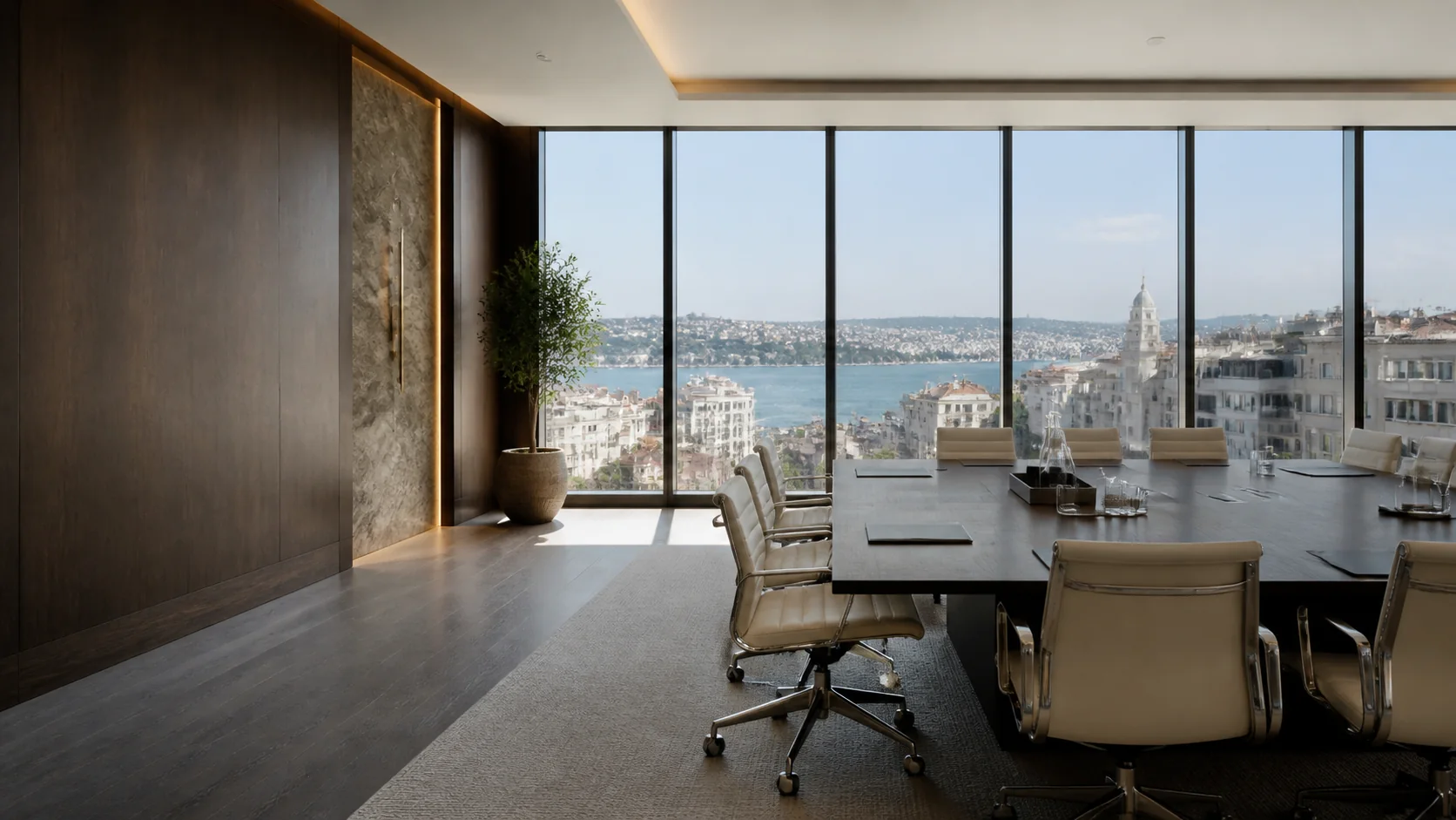 A panoramic view of Istanbul and the Bosphorus